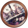Заказать часы для офиса в Москве. Часы круглые из дерева Дева-воительница от 1686430@mail.ru - готовые дизайны и нанесение принтов.