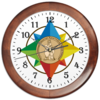 Заказать часы для офиса в Москве. Часы круглые из дерева Путеводная звезда от Фонд помощи "С.Христофор" - готовые дизайны и нанесение принтов.