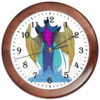 Заказать часы для офиса в Москве. Часы круглые из дерева Знак зодиака Дева от theirenemen - готовые дизайны и нанесение принтов.