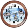 Заказать часы для офиса в Москве. Часы круглые из дерева Дикие утки от Алия Хабибуллина - готовые дизайны и нанесение принтов.