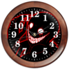 Заказать часы для офиса в Москве. Часы круглые из дерева Красная улыбка от Дана Столыпина - готовые дизайны и нанесение принтов.