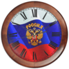 Заказать часы для офиса в Москве. Часы круглые из дерева Russia Design от balden - готовые дизайны и нанесение принтов.