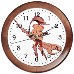 Заказать часы для офиса в Москве. Часы круглые из дерева Знак зодиака Рак от theirenemen - готовые дизайны и нанесение принтов.