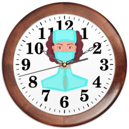 Часы круглые из дерева