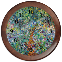 Заказать часы для офиса в Москве. Часы круглые из дерева Соловьиный сад от rikart - готовые дизайны и нанесение принтов.