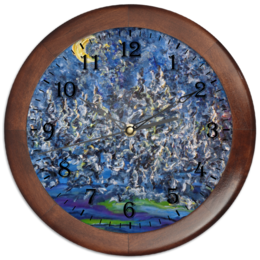 Заказать часы для офиса в Москве. Часы круглые из дерева Сказка от rikart - готовые дизайны и нанесение принтов.