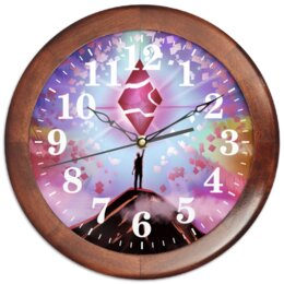 Заказать часы для офиса в Москве. Часы круглые из дерева Мечтатель #4 от Дана Столыпина - готовые дизайны и нанесение принтов.