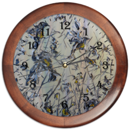 Заказать часы для офиса в Москве. Часы круглые из дерева Почти весна от rikart - готовые дизайны и нанесение принтов.