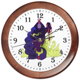 Заказать часы для офиса в Москве. Часы круглые из дерева Знак зодиака Скорпион от theirenemen - готовые дизайны и нанесение принтов.