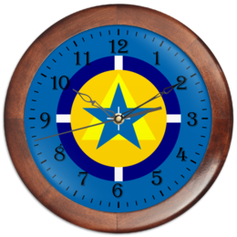 Заказать часы для офиса в Москве. Часы круглые из дерева Символ Нового Века от tantra-7 - готовые дизайны и нанесение принтов.