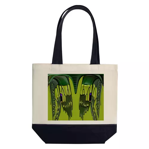 Заказать сумку в Москве. Шоппер Кожаные зеленые мотивы от Alexey Evsyunin - готовые дизайны и нанесение принтов.