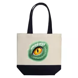 Заказать сумку в Москве. Шоппер Глаз зеленого дракона от tigerda  - готовые дизайны и нанесение принтов.