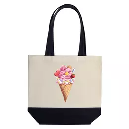 Заказать сумку в Москве. Шоппер Мороженое в рожке от tigerda  - готовые дизайны и нанесение принтов.