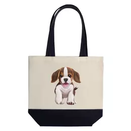Заказать сумку в Москве. Шоппер Собака бигль щенок от tigerda  - готовые дизайны и нанесение принтов.