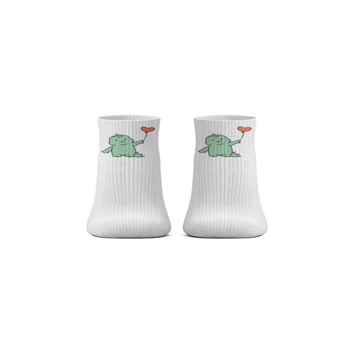 Заказать носки в Москве. Носки короткие Динозаврик от EK  - готовые дизайны и нанесение принтов.
