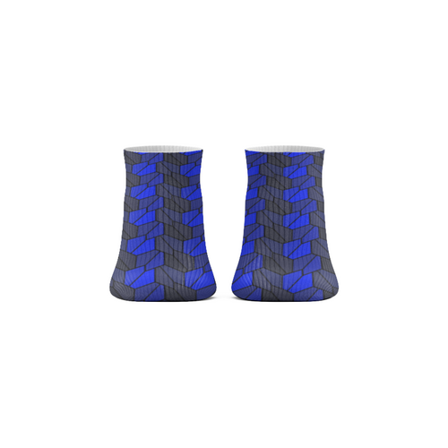 Заказать носки в Москве. Носки короткие Rumpled Blue от Soluvel  - готовые дизайны и нанесение принтов.