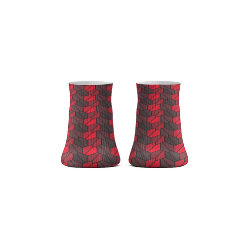 Заказать носки в Москве. Носки короткие Rumpled red от Soluvel  - готовые дизайны и нанесение принтов.