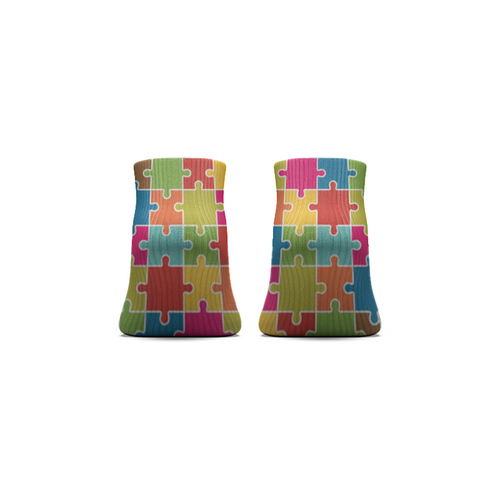 Заказать носки в Москве. Носки короткие Puzzle от Jimmy Flash - готовые дизайны и нанесение принтов.