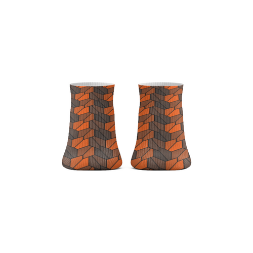 Заказать носки в Москве. Носки короткие Rumpled orange от Soluvel  - готовые дизайны и нанесение принтов.