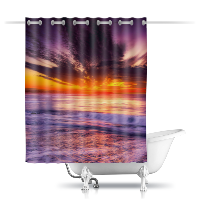 Printio Шторы в ванную Морской пейзаж printio шторы в ванную закат