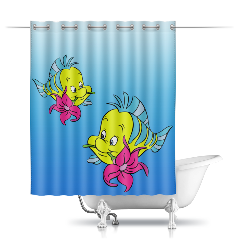Printio Шторы в ванную Рыбки printio шторы в ванную рыбки и море паттерн