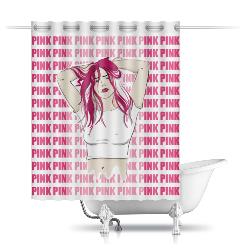 Printio Шторы в ванную Pink g printio шторы в ванную pink g