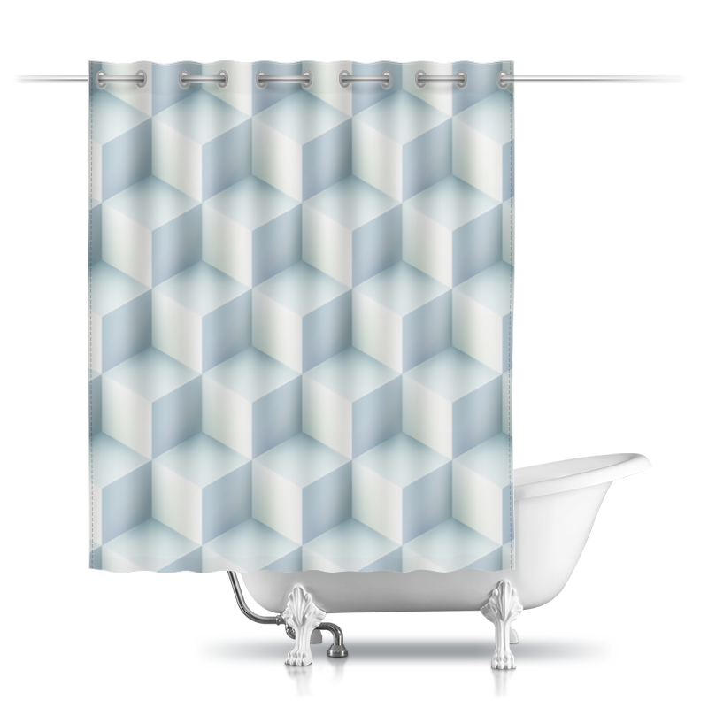 Printio Шторы в ванную Кубическая иллюзия printio шторы в ванную кубическая иллюзия