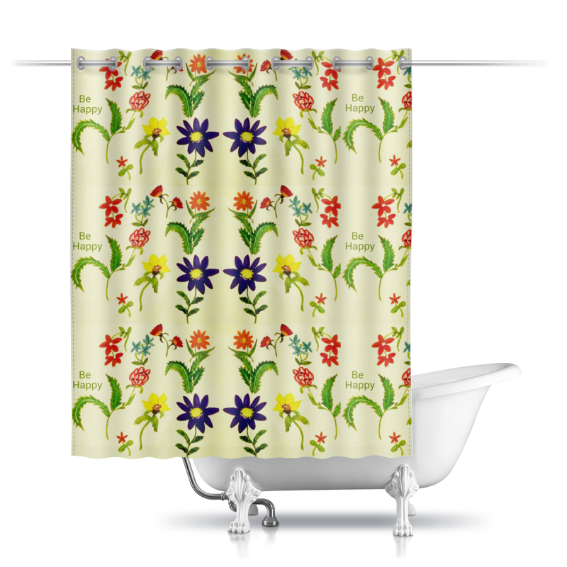 Printio Шторы в ванную Цветы тропиков printio шторы в ванную полевые цветы