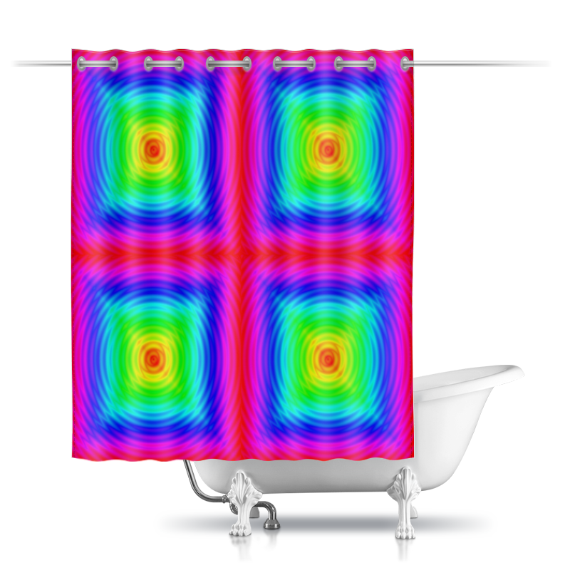 Printio Шторы в ванную Радужная иллюзия printio шторы в ванную кубическая иллюзия