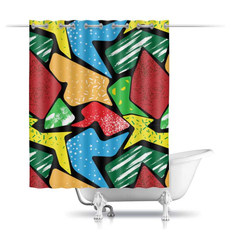 Printio Шторы в ванную Цветная абстракция printio шторы в ванную яркая абстракция