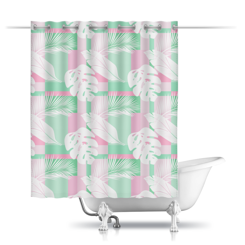 Printio Шторы в ванную Нежные тропики printio шторы в ванную нежные цветы
