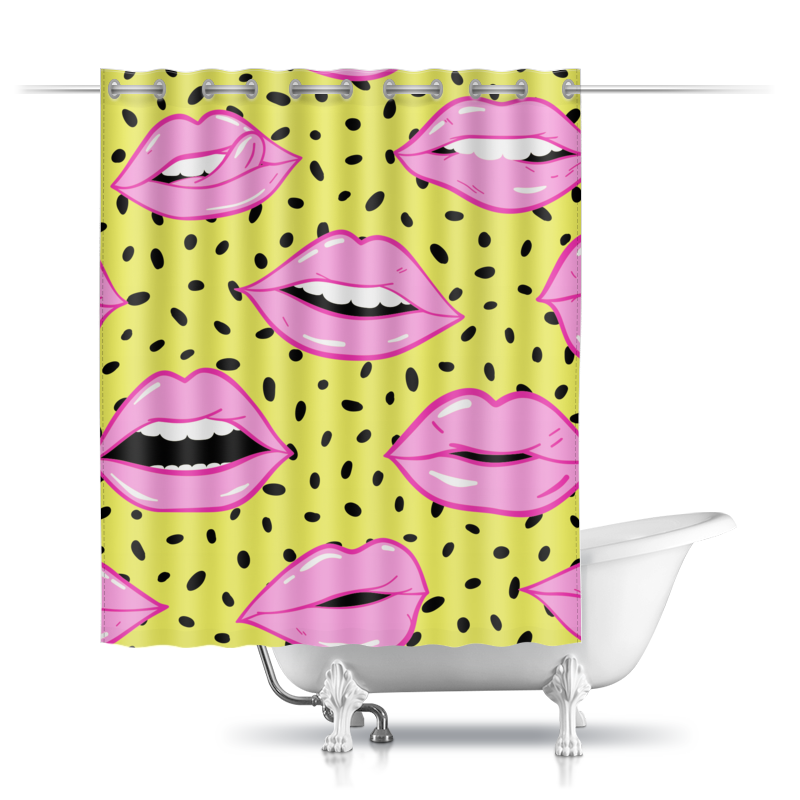 Printio Шторы в ванную Губы (lips) printio 3d кружка губы lips