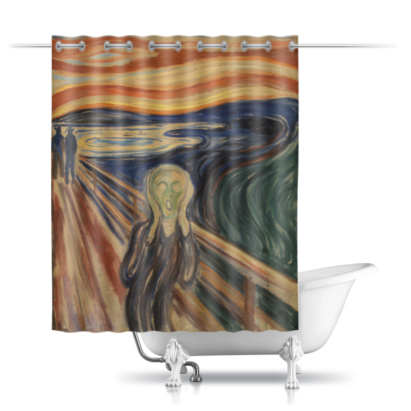 Printio Шторы в ванную Крик (картина мунка) printio шторы в ванную крик кальмара