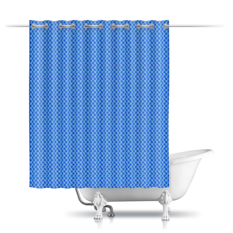 Printio Шторы в ванную Голубые узоры для ванной ткань вискоза плательная узор пейсли в сине розово чёрно кремовой гамме ш144см 0 5 м