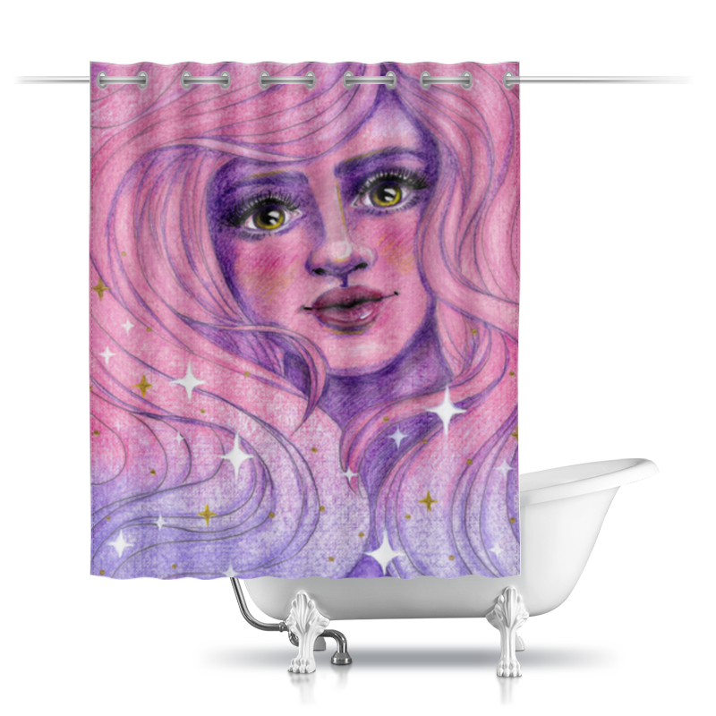 Printio Шторы в ванную Розовое настроение printio шторы в ванную осеннее настроение