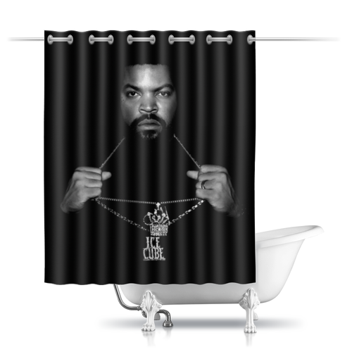 Заказать штору для ванных комнат в Москве. Шторы в ванную Ice Cube от skynatural - готовые дизайны и нанесение принтов.