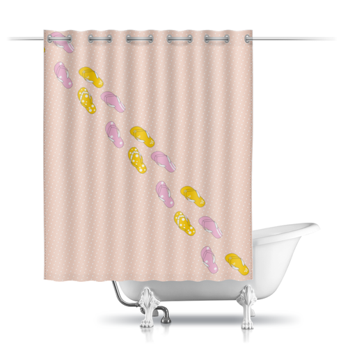 Заказать штору для ванных комнат в Москве. Шторы в ванную Сланцы от valezar - готовые дизайны и нанесение принтов.