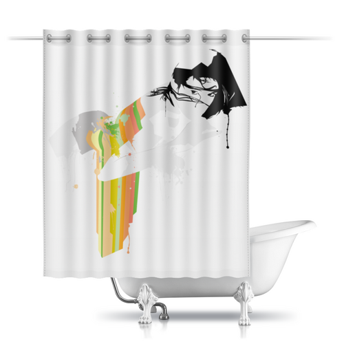Заказать штору для ванных комнат в Москве. Шторы в ванную Серия: Riddle look от Andriy Agarkov - готовые дизайны и нанесение принтов.