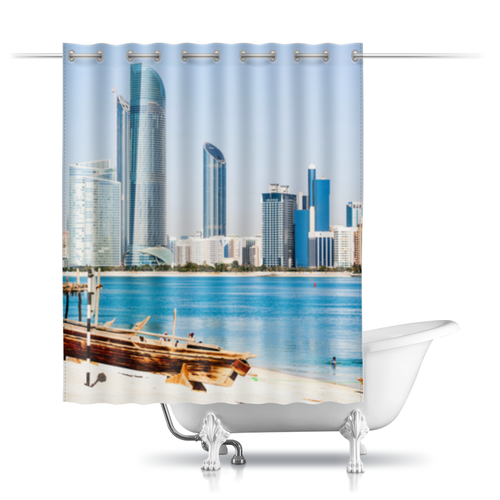 Заказать штору для ванных комнат в Москве. Шторы в ванную ОАЭ.  от OlgaHildagard.   - готовые дизайны и нанесение принтов.