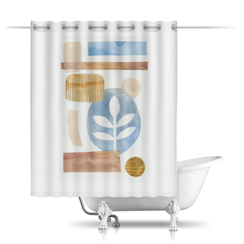 Заказать штору для ванных комнат в Москве. Шторы в ванную Абстракция от auramarina@mail.ru - готовые дизайны и нанесение принтов.
