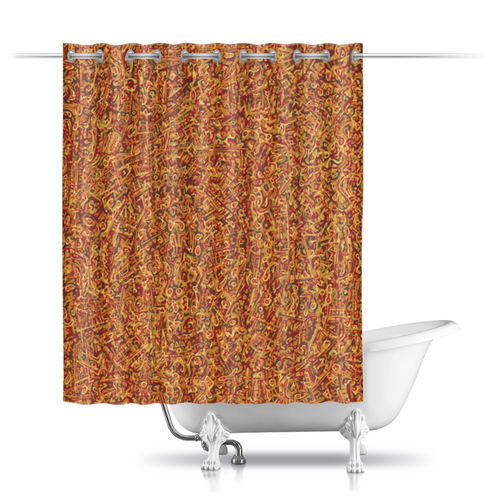 Заказать штору для ванных комнат в Москве. Шторы в ванную Корица от Vadim Koval - готовые дизайны и нанесение принтов.