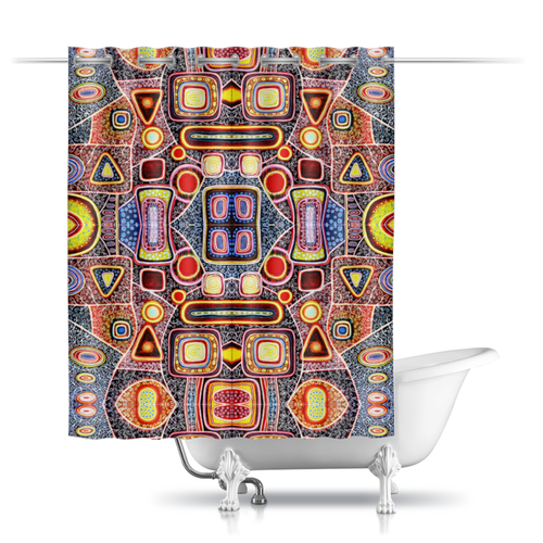 Заказать штору для ванных комнат в Москве. Шторы в ванную гравитация от Александр Болквадзе - готовые дизайны и нанесение принтов.