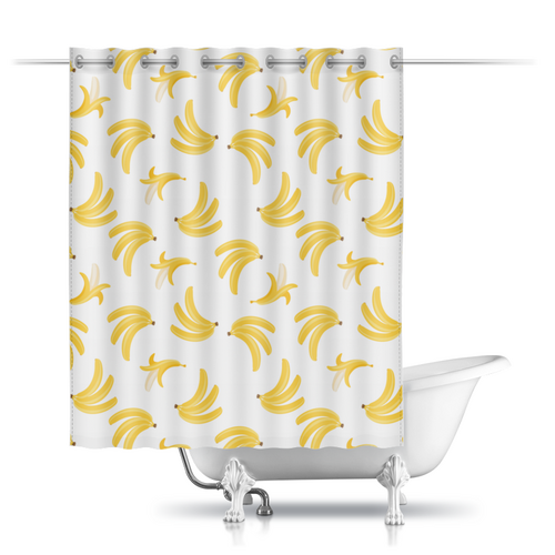 Заказать штору для ванных комнат в Москве. Шторы в ванную Вкусные бананы от IrinkaArt  - готовые дизайны и нанесение принтов.