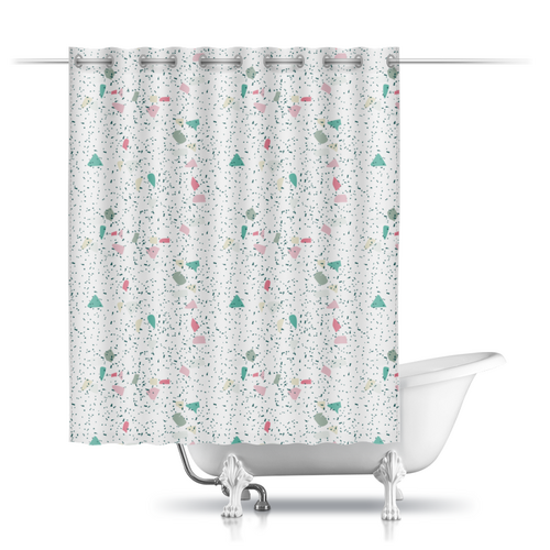 Заказать штору для ванных комнат в Москве. Шторы в ванную Молочные реки от anomalica - готовые дизайны и нанесение принтов.