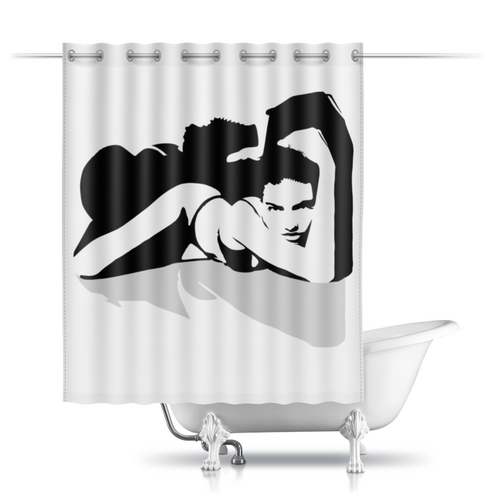 Заказать штору для ванных комнат в Москве. Шторы в ванную Серия: Amorous glance от Andriy Agarkov - готовые дизайны и нанесение принтов.