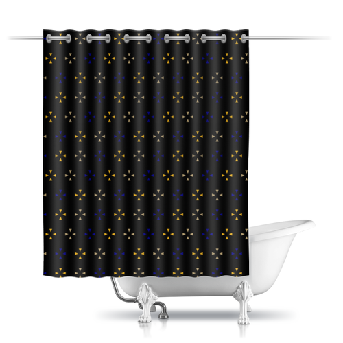 Заказать штору для ванных комнат в Москве. Шторы в ванную Треугольники от valezar - готовые дизайны и нанесение принтов.