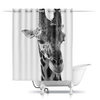 Заказать штору для ванных комнат в Москве. Шторы в ванную Голова самца жирафа от Julia Sundukova - готовые дизайны и нанесение принтов.