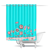 Заказать штору для ванных комнат в Москве. Шторы в ванную цветы от solntse - готовые дизайны и нанесение принтов.
