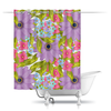 Заказать штору для ванных комнат в Москве. Шторы в ванную Цветы от Romanova - готовые дизайны и нанесение принтов.
