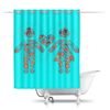 Заказать штору для ванных комнат в Москве. Шторы в ванную парочка от solntse - готовые дизайны и нанесение принтов.